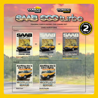 PREORDER TARMAC WORKS GLOBAL64 1/64 Saab 900 Turbo Convertible Yellow Model Car + Trading Cards Combo Set T64G-067-YE (Approx. Release Date :  APRIL 2025 subject to manufacturer's final decision)