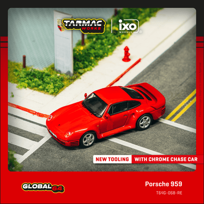 TARMAC WORKS GLOBAL64 1/64 Porsche 959 Red T64G-068-RE