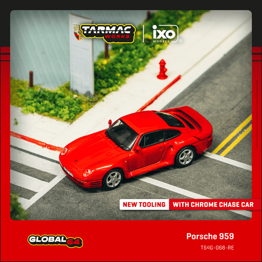 TARMAC WORKS GLOBAL64 1/64 Porsche 959 Red T64G-068-RE
