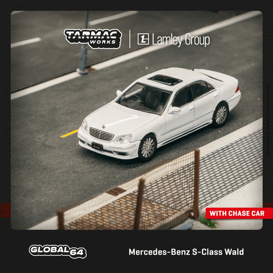 TARMAC WORKS GLOBAL64 1/64 Mercedes-Benz S-Class Wald Alabaster White Lamley Special Edition T64G-072-WH