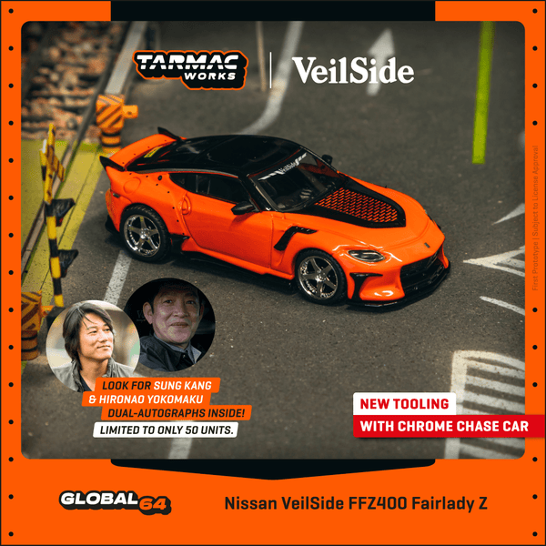 PREORDER TARMAC WORKS GLOBAL64 1/64 Nissan VeilSide FFZ400 Fairlady Z Orange T64G-074-OR (Approx. Release Date :  JULY 2025 subject to manufacturer's final decision)