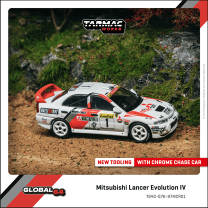 TARMAC WORKS GLOBAL64 1/64 Mitsubishi Lancer Evolution IV Rallye Monte-Carlo 1997 Tommi Mäkinen /  Seppo Harjanne T64G-076-97MCR01