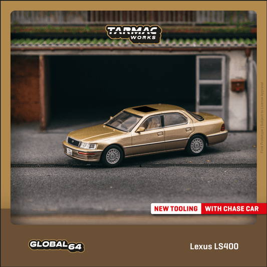 Tarmac Works GLOBAL64 1/64 Lexus LS400 Champagne Beige Metallic T64G-082-GO