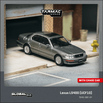 TARMAC WORKS GLOBAL64 1/64 Lexus LS400 (UCF10) Flint Grey T64G-082-GY