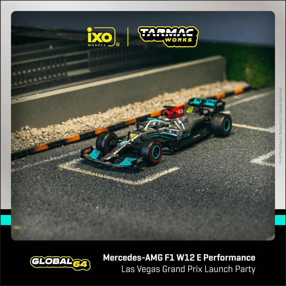 TARMAC WORKS GLOBAL64 1/64 Mercedes-AMG F1 W12 E Performance Las Vegas Grand Prix Launch Party T64G-F037-LV