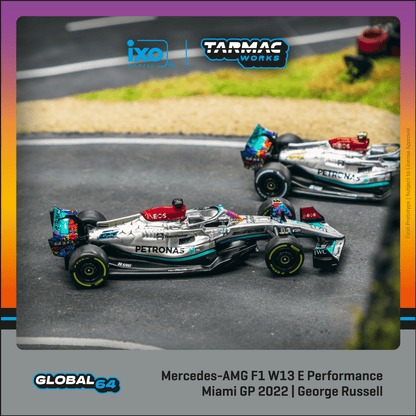 TARMAC WORKS GLOBAL64 1/64 Mercedes-AMG F1 W13 E Performance Miami Grand Prix 2022 George Russell T64G-F044-GR2 MIJO Version