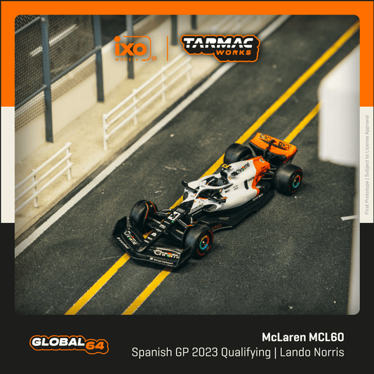 TARMAC WORKS GLOBAL64 1/64 McLaren MCL60 Spanish Grand Prix 2023 Qualifying Lando Norris T64G-F070-LN1