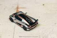 PREORDER TARMAC WORKS GLOBAL64 1/64 Koenigsegg Agera RS Moon Silver / Black T64G-TL005-MS (Approx. Release Date :  MAY 2025 subject to manufacturer's final decision)