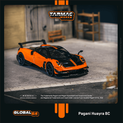 TARMAC WORKS GLOBAL64 1/64 Pagani Huayra BC Arancio Saint Tropez T64G-TL014-OR
