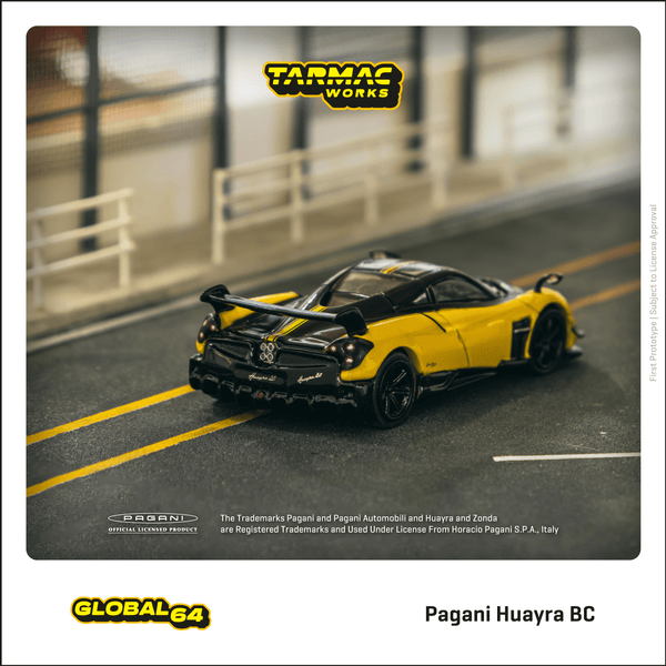 PREORDER TARMAC WORKS GLOBAL64 1/64 Pagani Huayra BC Giallo Limone T64G-TL014-YL (Approx. Release Date : JAN 2024 subject to manufacturer's final decision)