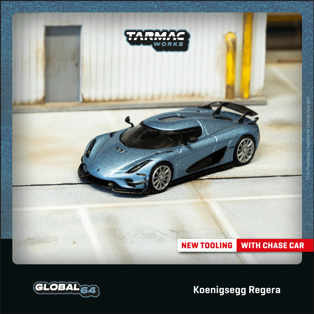 TARMAC WORKS GLOBAL64 1/64 Koenigsegg Regera Light Blue Metallic T64G-TL017-LB