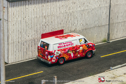 TARMAC WORKS GLOBAL64 1/64 Dodge Van Hello Kitty Food Truck T64G-TL032-HK