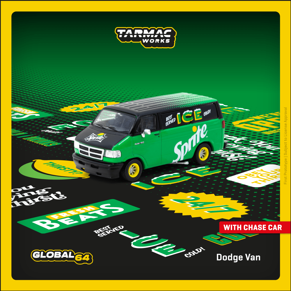 TARMAC WORKS GLOBAL64 1/64 Dodge Van Sprite Delivery Van T64G-TL032-SP