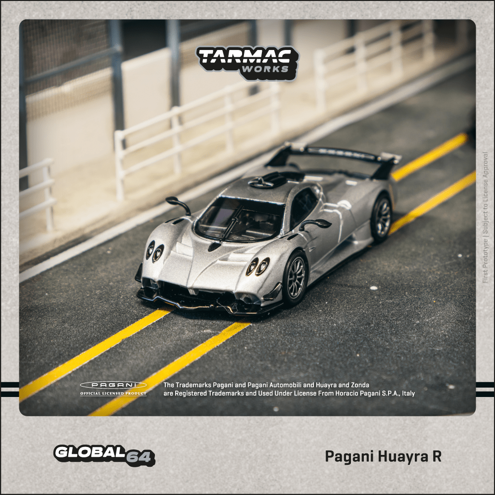 TARMAC WORKS GLOBAL64 1/64 Pagani Huayra R Satin Silver T64G-TL035-SL