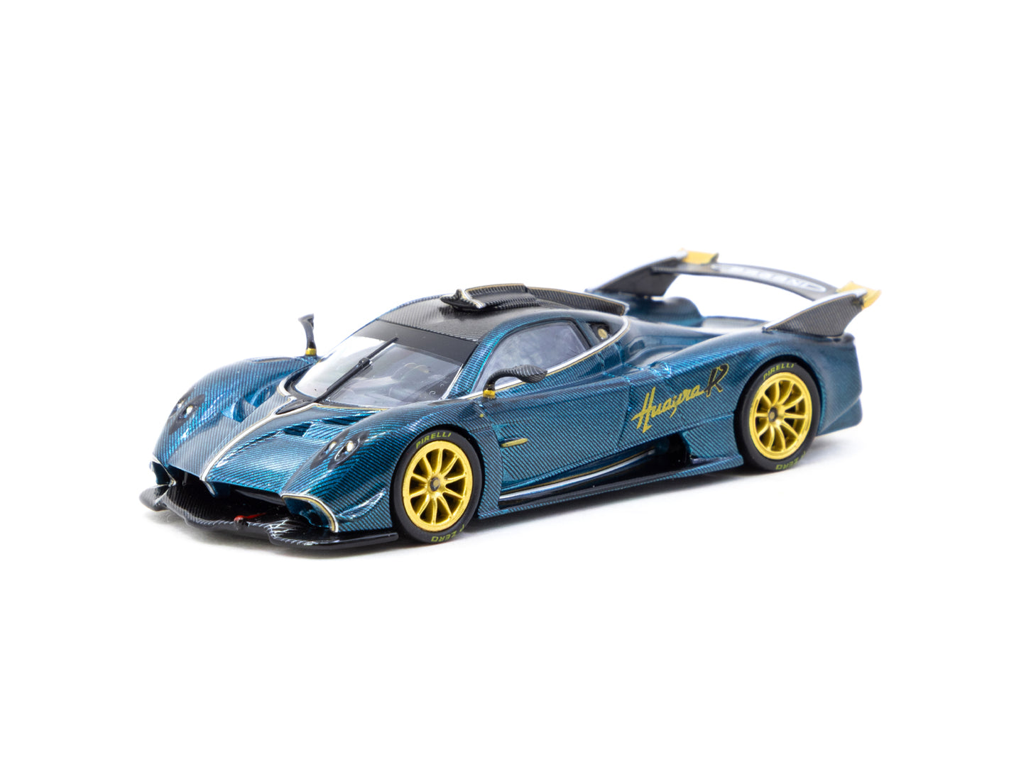 TARMAC WORKS GLOBAL64 1/64 Pagani Huayra R Turquoise Carbon Fiber (Exclusive Model at Exotics on Broadway car show in USA) T64G-TL035-TCF