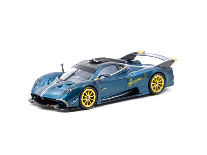 TARMAC WORKS GLOBAL64 1/64 Pagani Huayra R Turquoise Carbon Fiber (Exclusive Model at Exotics on Broadway car show in USA) T64G-TL035-TCF