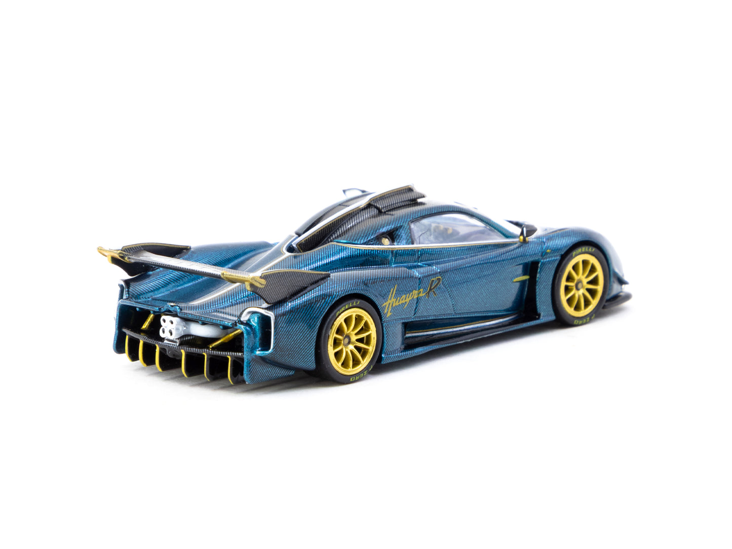 TARMAC WORKS GLOBAL64 1/64 Pagani Huayra R Turquoise Carbon Fiber (Exclusive Model at Exotics on Broadway car show in USA) T64G-TL035-TCF