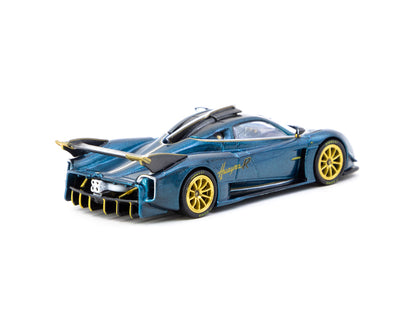 TARMAC WORKS GLOBAL64 1/64 Pagani Huayra R Turquoise Carbon Fiber (Exclusive Model at Exotics on Broadway car show in USA) T64G-TL035-TCF