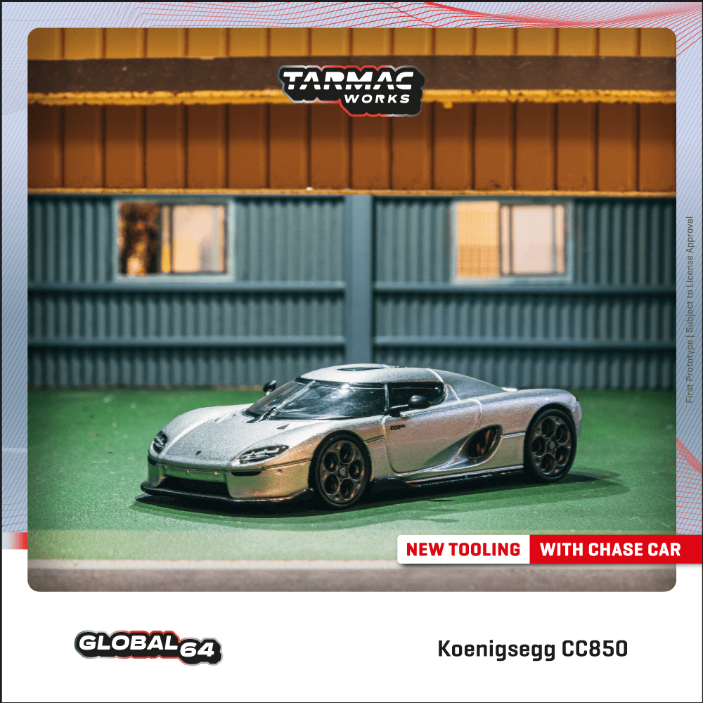 Tarmac Works GLOBAL64 1/64 Koenigsegg CC850 Silver T64G-TL051-SL