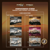 PREORDER TARMAC WORKS GLOBAL64 1/64 Koenigsegg CC850 White Model Car + Trading Cards Combo Set T64G-TL051-WH (Approx. Release Date :  JAN 2026 subject to manufacturer's final decision)