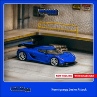 Tarmac Works GLOBAL64 1/64 Koenigsegg Jesko Attack Blue T64G-TL052-BL