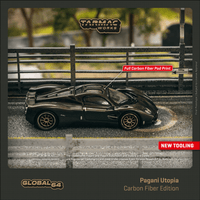 PREORDER Tarmac Works GLOBAL64 1/64 Pagani Utopia - CARBON FIBER EDITION Black Carbon Fiber T64G-TL055-BCF (Approx. Release Date : JUNE 2024 subject to manufacturer's final decision)