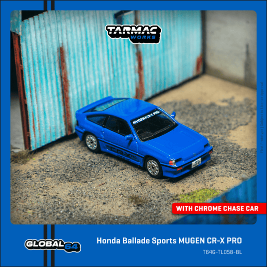 TARMAC WORKS GLOBAL64 1/64 HONDA Ballade Sports MUGEN CR-X PRO Blue T64G-TL058-BL