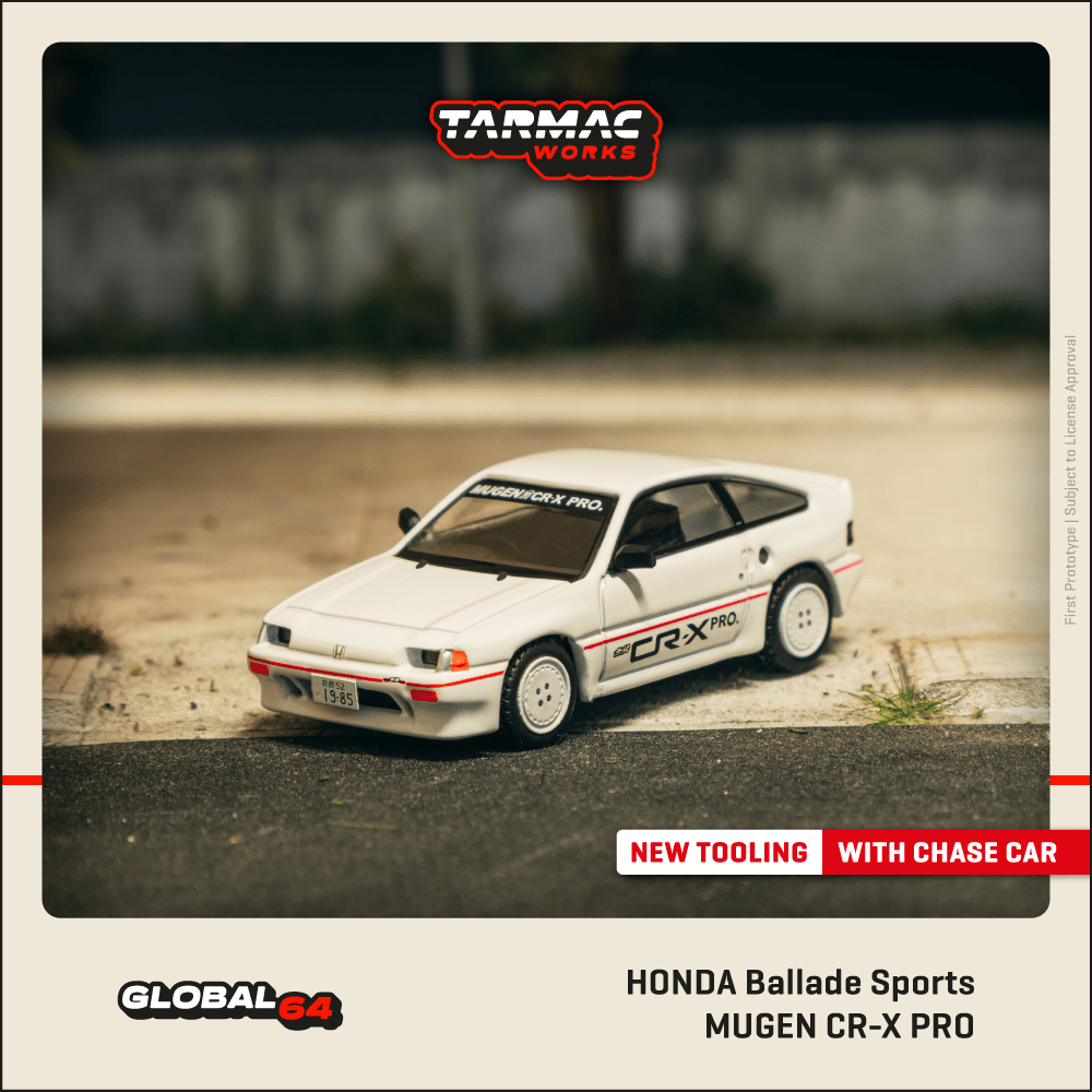TARMAC WORKS GLOBAL64 1/64 HONDA Ballade Sports MUGEN CR-X PRO White T64G-TL058-WH