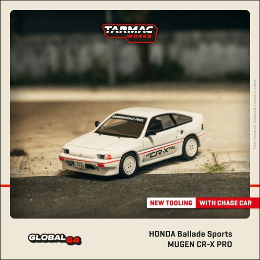 TARMAC WORKS GLOBAL64 1/64 HONDA Ballade Sports MUGEN CR-X PRO White T64G-TL058-WH