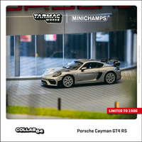 TARMAC WORKS COLLAB64 1/64 Porsche Cayman GT4 RS GT Silver Metallic T64MC-004-SL
