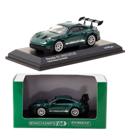 MINICHAMPS x Tarmac Works 1/64 Porsche 911 (992) GT3 RS Porsche Racing Green Metallic T64MC-005-GR (643062107)