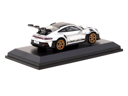 MINICHAMPS x Tarmac Works 1/64 Porsche 911 (992) GT3 RS GT Silver Metallic T64MC-005-SL
