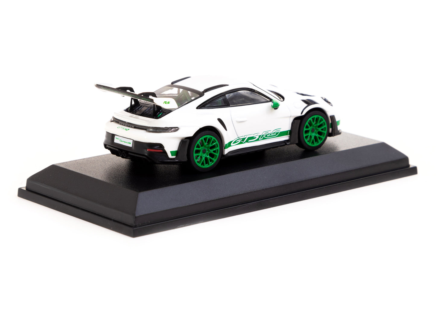 MINICHAMPS x Tarmac Works 1/64 Porsche 911 (992) GT3 RS White / Green 643062104 (T64MC-005-WG)
