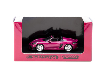 TARMAC WORKS COLLAB64 1/64 MINICHAMPS x Tarmac Works Porsche 718 Spyder RS  Ruby Star Neo T64MC-008-RS
