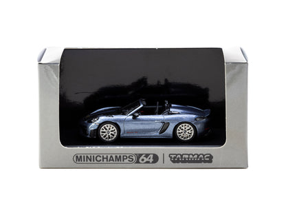 TARMAC WORKS COLLAB64 1/64 MINICHAMPS x Tarmac Works Porsche 718 Spyder RS  Vanadium Grey Metallic T64MC-008-VG