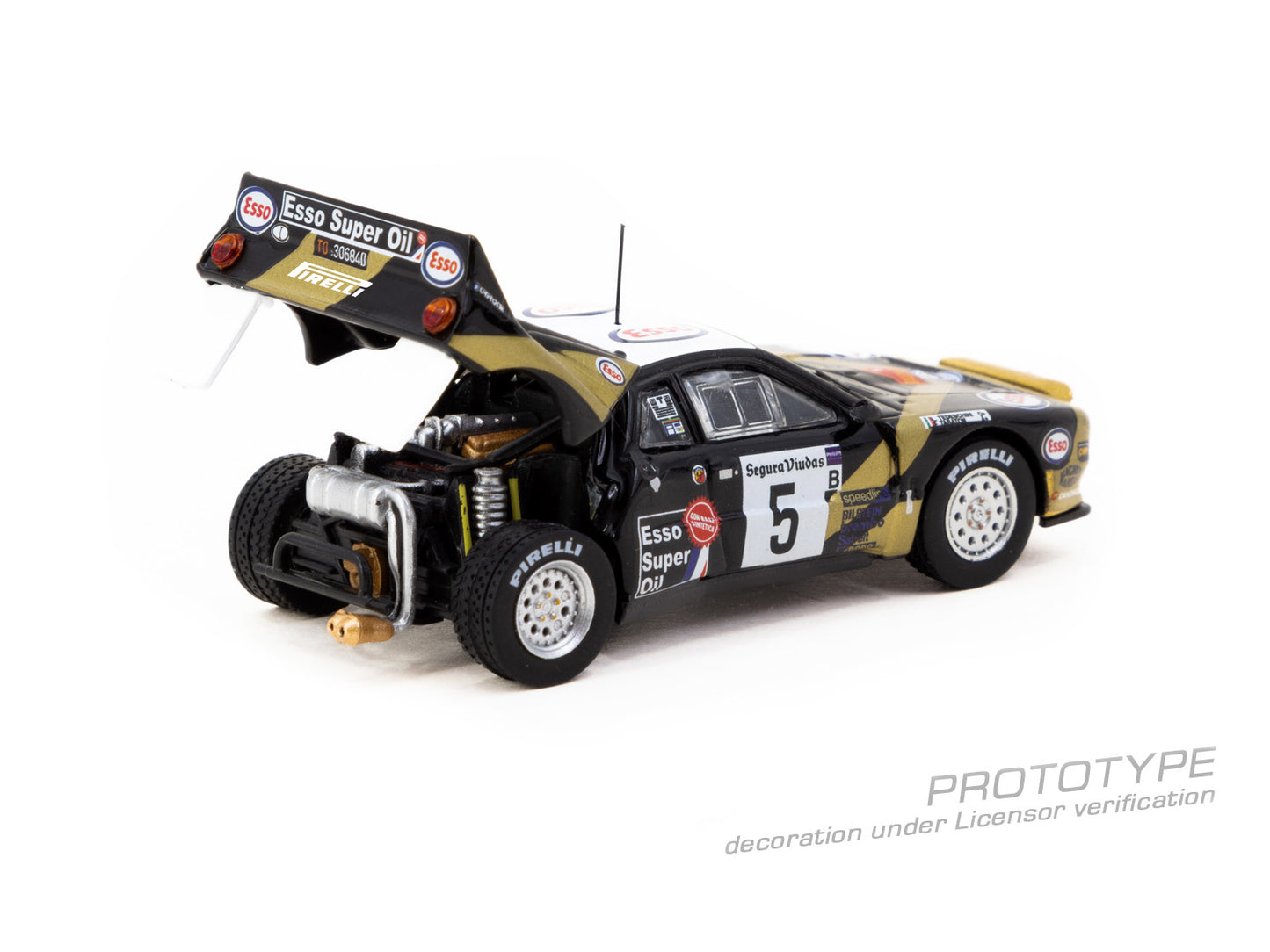 TARMAC WORKS HOBBY64+ 1/64 Lancia 037 Rally Rally Catalunya 1985 F. Tabaton / L. Tedeschini T64P-TL002-85CAT05