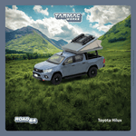 PREORDER Tarmac Works ROAD64 1/64 Toyota Hilux  Grey - With camping tent T64R-041-CAMP (Approx. Release Date : AUGUST 2024 subject to manufacturer's final decision)
