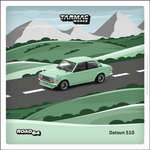 PREORDER Tarmac Works ROAD64 1/64 Datsun 510 Light Green T64R-052-GR (Approx. Release Date : AUGUST 2024 subject to manufacturer's final decision)