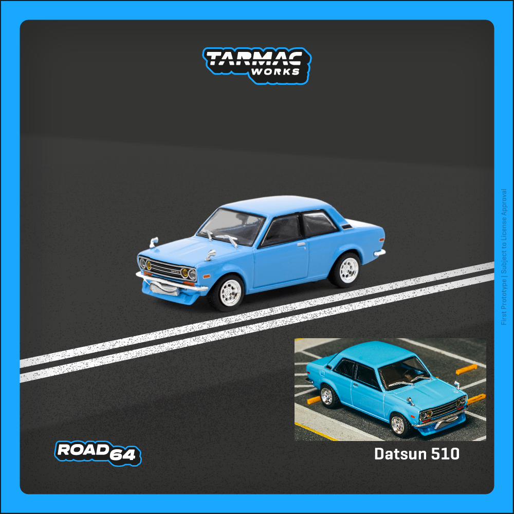 TARMAC WORKS ROAD64 1/64 Datsun 510 Light Blue T64R-052-LB