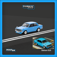 PREORDER TARMAC WORKS ROAD64 1/64 Datsun 510 Light Blue T64R-052-LB (Approx. Release Date : MAY 2025 subject to manufacturer's final decision)