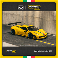 PREORDER TARMAC WORKS ROAD64 1/64 Ferrari 458 Italia GT3 Yellow T64R-073-YL (Approx. Release D ate : JAN 2025 subject to manufacturer's final decision)