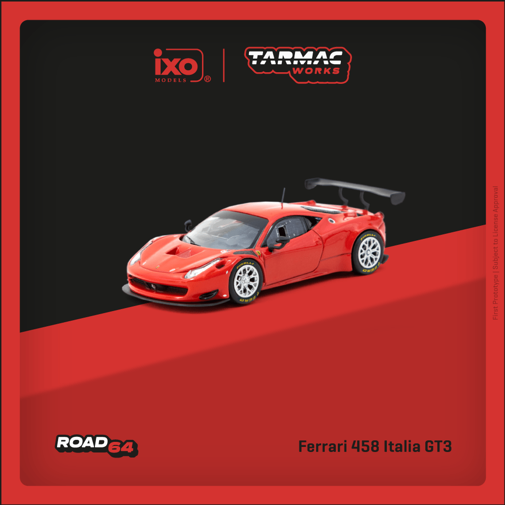 TARMAC WORKS ROAD64 1/64 Ferrari 458 Italia GT3 Red T64R-074-RE