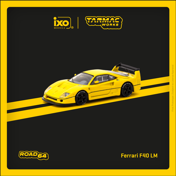 PREORDER Tarmac Works ROAD64 1/64 Ferrari F40 LM Yellow T64R-075-YL (Approx. Release Date : APRIL 2024 subject to manufacturer's final decision)