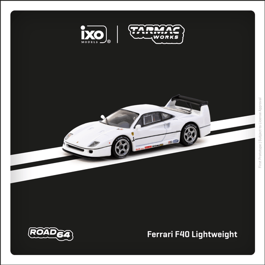 Tarmac Works ROAD64 1/64 Ferrari F40 Lightweight White T64R-076-WH