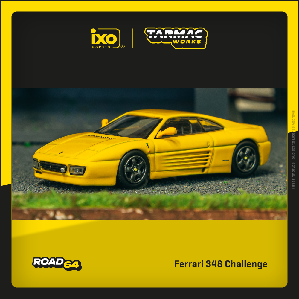 TARMAC WORKS ROAD64 1/64 Ferrari 348 Challenge Yellow T64R-082-YL