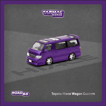 Tarmac Works ROAD64 1/64 Toyota Hiace Wagon Custom Purple T64R-078-PU