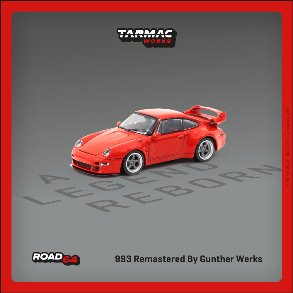 TARMAC WORKS ROAD64 1/64 993 Remastered By Gunther Werks Red T64R-TL054-RE