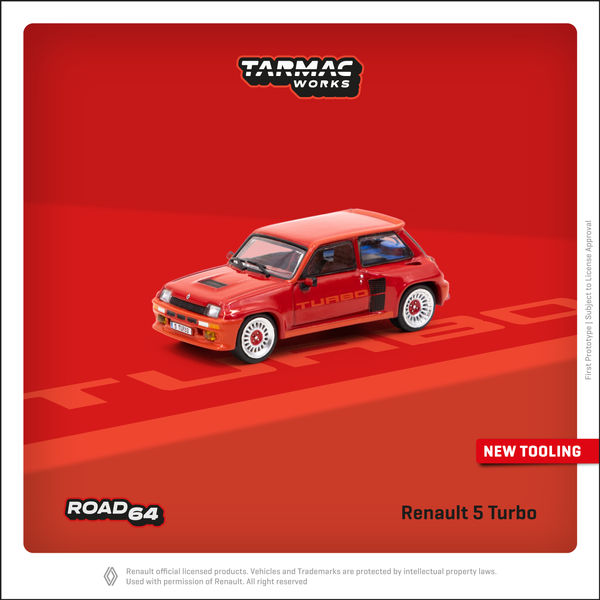 TARMAC WORKS ROAD64 1/64 Renault 5 Turbo Red T64R-TL060-RED