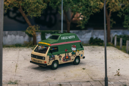 TARMAC WORKS COLLAB64 1/64 Volkswagen T3 Van Hello Kitty Camping T64S-001-HK