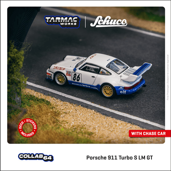 PREORDER TARMAC WORKS COLLAB64 1/64 Porsche 911 Turbo S LM GT Suzuka 1000km 1994 #86 T64S-009-94SU (Approx. Release Date : OCTOBER 2023 subject to manufacturer's final decision)
